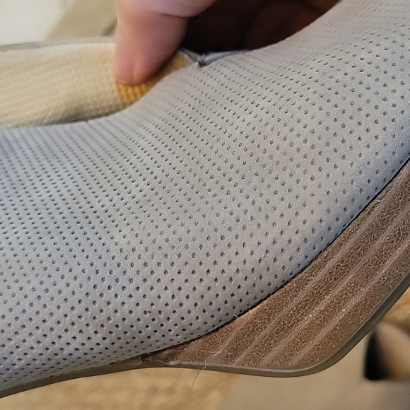 Paul Green Peeptoe Tan Heeled Suede Heeled Boots Size 9. - Picture 3 of 9